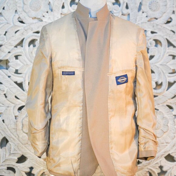 Towncraft 42S Men’s Blazer Beige Gold Buttons USA Made Classic Fit Vintage - Picture 8 of 15